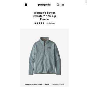 Patagonia Women’s Better Sweater 1/4-Zip Fleece